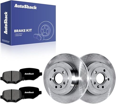 AutoShack Rear Brake Rotors & Premium Pads for Ford, Explorer 2011-2019 Edge 2011-2014, AWD FWD L4 2.0L 2.3L V6 3.5L 3.7L - E-Coated Drilled & Slotted - ShadowGuard - 12.99" (330 mm), 5-Lug in Kuwait