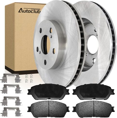 AUTOCLUB Front Brake Kit, for 2005 2006 2007 2008 2009 2010 2011 2012 2013 2014 2015 Toyota Tacoma Brake Pads and Rotors, Brakes Ceramic Replacement 10.83" Front in Kuwait