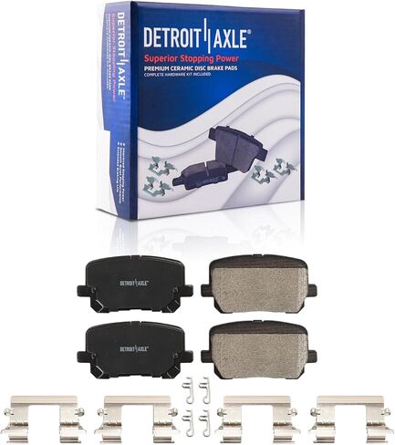 Detroit Axle - Rear Brake Kit for 2014-2023 Dodge Charger, Drilled and Slotted Disc Brake Rotors Ceramic Brakes Pads w/Hardware 2015 2016 2017 2018 2019 2020 2021 2022 Replacement: 13.78" inch Rotor in Kuwait
