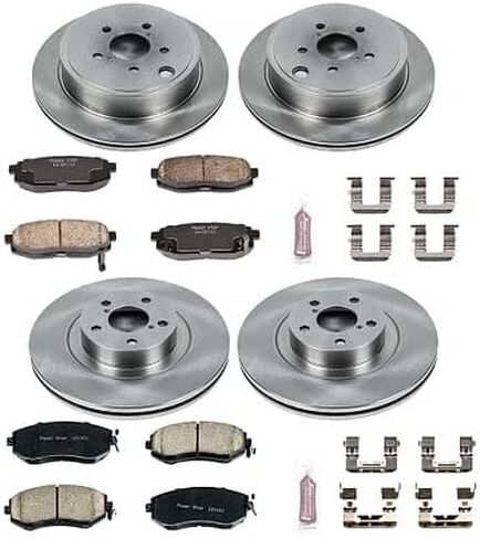 PowerStop Front and Rear Brake Kit for Scion FR-S 2013-16 |Subaru BRZ 2013-20 |BRZ 2022-24 |Toyota 86 2017-20 |GR86 2022-24 - Z17 Ceramic Brake Pads & Disc Rotors Replacement, KOE6164 in Kuwait