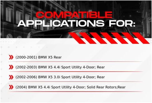 R1 Concepts Rear Brake Kit Fits 2000-2006 BMW X5| Ceramic Brake Pads and Blank Brake Rotors| 13.0" Rear Rotor in Kuwait