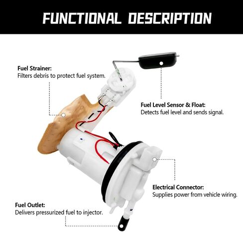 Fuel Pump Assembly Fit for Honda Grom 125 2017-2020 Fit For Honda MSX 125 2016-2020 Replace 16700-K26-B01 16700K26B01 in Saudi Arabia