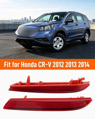 Rear Bumper Reflector Cover Fit for Honda CR-V 2012 2013 2014 Replaces Left 33505-SLJ-013, HO1185103 Right 33555-SLJ-013, HO1184103, Driver & Passenger Side Pair Pack in Kuwait