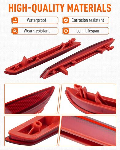 Rear Bumper Reflector Cover Fit for Honda CR-V 2012 2013 2014 Replaces Left 33505-SLJ-013, HO1185103 Right 33555-SLJ-013, HO1184103, Driver & Passenger Side Pair Pack in Kuwait