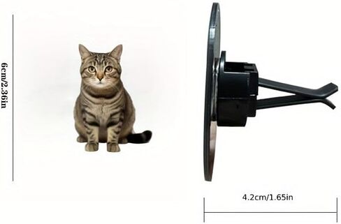 2D Acrylic Cartoon Tabby Cat Car Air Vent Freshener – Solid Scented Decoration for AC Vents, Cute Cat Design, Long-Lasting Fragrance, Fun & Stylish Car Accessory in Saudi Arabia