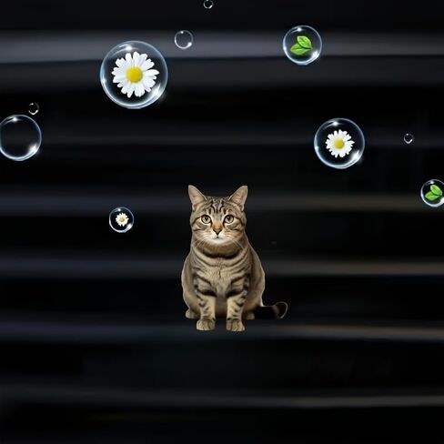 2D Acrylic Cartoon Tabby Cat Car Air Vent Freshener – Solid Scented Decoration for AC Vents, Cute Cat Design, Long-Lasting Fragrance, Fun & Stylish Car Accessory in Saudi Arabia