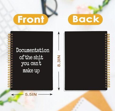 Funny Notebooks for Work, Funny Work Gifts for Coworkers & Boss, Coworker Office Gifts for Men Women, Funny Office Supplies, Fun Spiral Notebooks Journals for Writing 5.5x8.3 Inch in Saudi Arabia