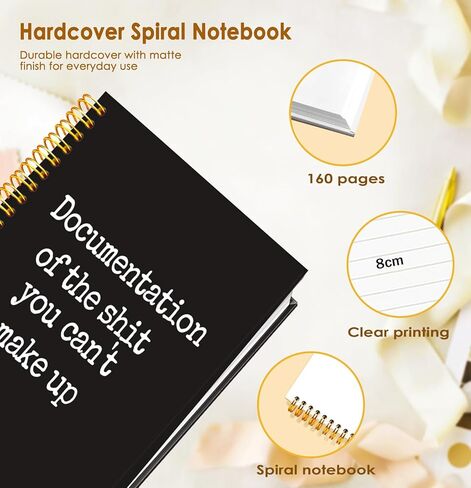 Funny Notebooks for Work, Funny Work Gifts for Coworkers & Boss, Coworker Office Gifts for Men Women, Funny Office Supplies, Fun Spiral Notebooks Journals for Writing 5.5x8.3 Inch in Saudi Arabia