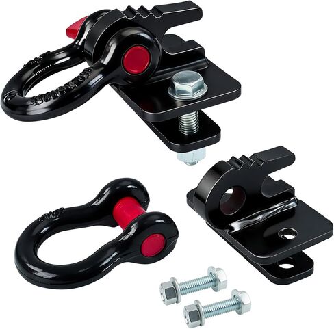 3/8" Tractor Bucket Hooks, Bolt on Tractor Hooks, Tractor Hooks for Bucket, Shackle Mounting Bracket with Back Plate, Suitable for Tractors, Loaders, Trailers, RVs, 2-Pcs in Saudi Arabia