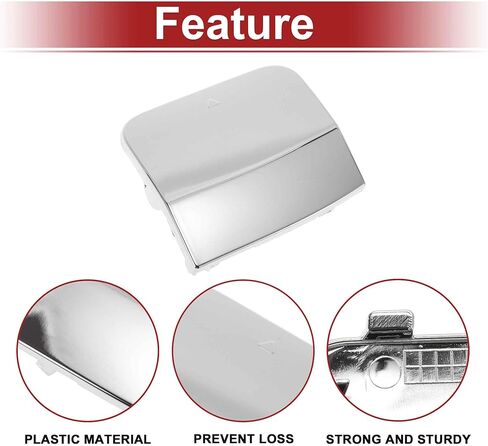 Rear Right Car Tow Hook Cover Cap for Mercedes-Benz GLB250 4Matic, Base 2020-2026 No.2478857301 Silver Tone Plastic 1 Pc in Kuwait