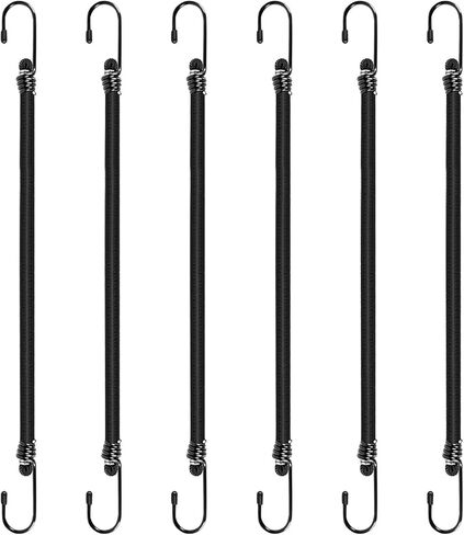Heavy Duty Bungee Cords with Hooks, 6Pcs 36Inch Bungee Cords, 1/3Inch Thick for Outdoor, Camping, and Storage in Saudi Arabia