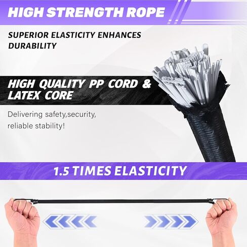 Heavy Duty Bungee Cords with Hooks, 6Pcs 36Inch Bungee Cords, 1/3Inch Thick for Outdoor, Camping, and Storage in Saudi Arabia
