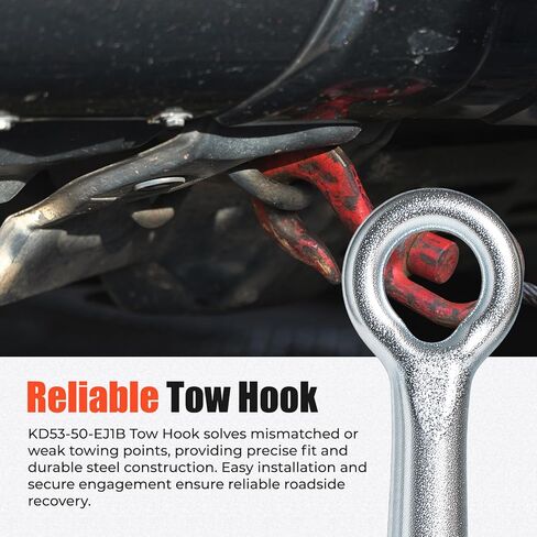 KD53-50-EJ1B Heavy Duty Tow Hook for Roadside Recovery Compatible with Mazda 3 6 CX-3 CX-5 CX-30 CX-9 CX-50 MX-5 MX-30 Front Bumper Assembly Replacement Tow Hook in Saudi Arabia