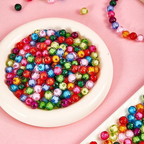 350pcs 12mm Acrylic Bubblegum Color Beads for Pen Making Jewelry Bracelets Pumpkin Beads in Saudi Arabia