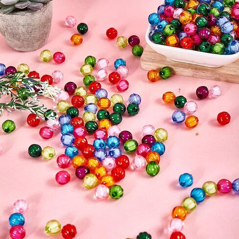 350pcs 12mm Acrylic Bubblegum Color Beads for Pen Making Jewelry Bracelets Pumpkin Beads in Saudi Arabia