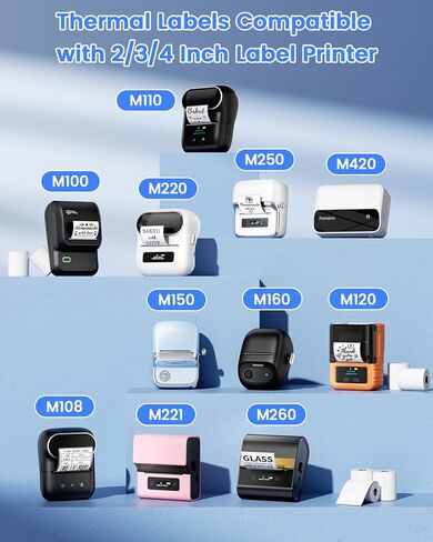 Phomemo Thermal Sticker Labels- 1.57"x1.18"(40x30mm) Thermal Label for M110/M100/M220/M250/M108, for Barcode/Address/Mailing/Logo/Business/Home Tag, Black on Golden in Kuwait