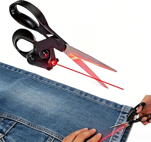 Professional Laser Guided Scissors for Fabric Cutting, Cuts Straight Fast with Precision Laser Guide,Sewing Scissors for Quilting Home Craft Wrapping Gift with Upgraded Ergonomic Handle in Saudi Arabia