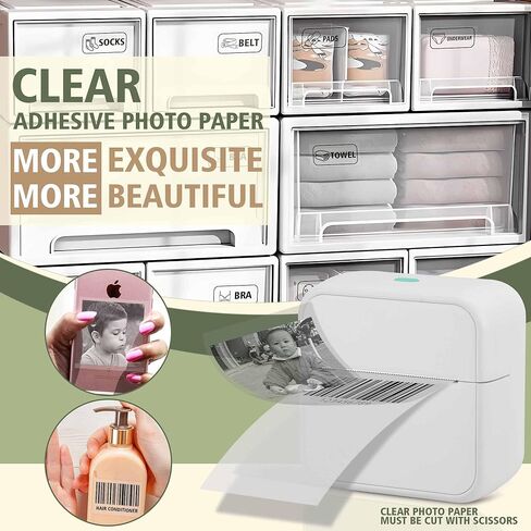 Label Maker Machine with 6 Waterproof Tapes, Thermal Label Maker, Portable Mini Bluetooth Label Printer with Clear Tape for Home, Kitchen, School, Office Organization in Saudi Arabia