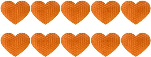 10 PCS Heart Vinyl Stickers for Car, High Intensity Reflective Decals Auto Night Safety Stickers, Waterproof Anti-Scratch Heart-Shaped Warning Decals for Car Truck SUV (Pink) in Saudi Arabia