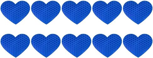 10 PCS Heart Vinyl Stickers for Car, High Intensity Reflective Decals Auto Night Safety Stickers, Waterproof Anti-Scratch Heart-Shaped Warning Decals for Car Truck SUV (Pink) in Saudi Arabia