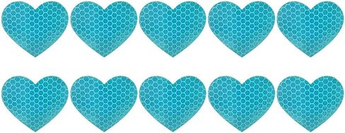 10 PCS Heart Vinyl Stickers for Car, High Intensity Reflective Decals Auto Night Safety Stickers, Waterproof Anti-Scratch Heart-Shaped Warning Decals for Car Truck SUV (Pink) in Saudi Arabia