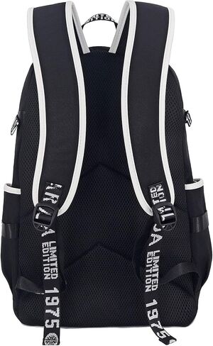 Roffatide Anime Tokyo Ghoul Laptop Backpack Printed Luminous Backpack Rucksack with USB Charging Port & Headphone Port Black in Kuwait