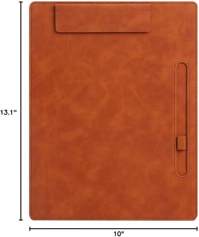 A4 Leather Clipboard Folder, Binder clipboard A4 Clip File, Leather Portfolio for Men and Women, Business Portfolio Binder, with 1 Pen Holder & Document Sleeve, Notepad Clipboard (Black) in Saudi Arabia