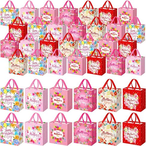 Wesnoy 48 Pcs Father's Day Tote Gift Bags Bulk with Handles Plaid Non Woven Dad Candy Bags Reusable for Gift Wrapping Happy Men Father's Day Goody Shopping Party Favor, 11.4 x 10.6 x 4.7 Inch in Kuwait