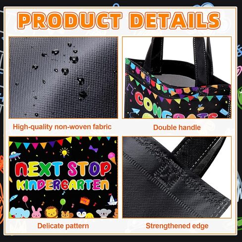 Preschool 32 Pcs Graduation Bags Non-Woven Bags with Handles Congrats Grad Treat Bags Kindergarten Graduation Gifts Bag for Kindergarten Souvenirs Graduation Theme Party Gift Wrapping (4 Style) in Saudi Arabia