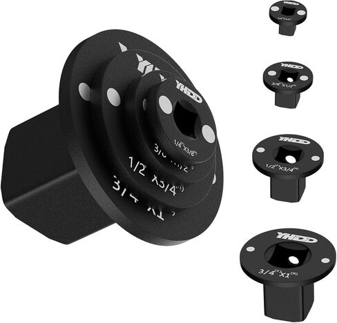 Low Profile Impact Socket Adapter Set, Drive Ratchet Adapter Set 1" to 3/4", 3/4" to 1/2", 1/2" to 3/8", 3/8" to 1/4" Magnetic Design, Works with Sockets/Wrenches/Cordless Drills 4PCS in Saudi Arabia