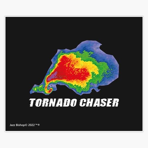 Tornado Chaser Radar Hook Echo Bumper Sticker Vinyl Decal 5" in Kuwait