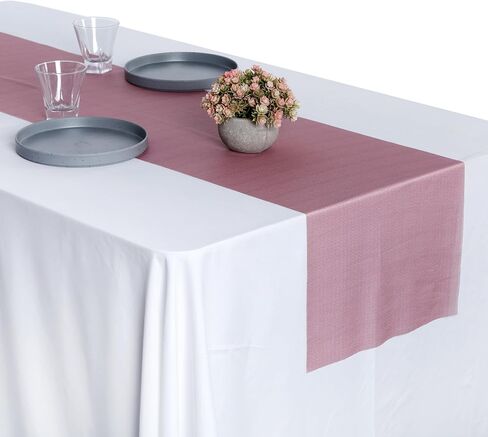 MDS Pack of 10 Wedding 12 x 108 inches Chiffon Table Runner for Wedding, Decorations for Birthday Parties, Banquets, Graduations, Engagements, Runners fit Rectangle, Round Table - Baby Blue in Saudi Arabia