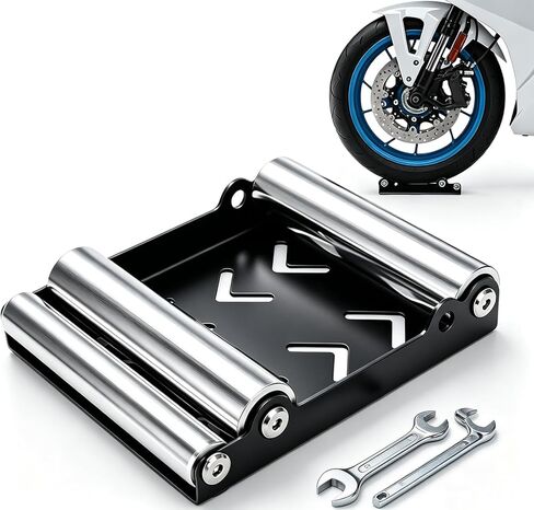 Motorcycle Wheel Cleaning Stand,Universal Adjustable Wheel Roller Stand for Motorcycles Dirt Bikes like Ninja 400/YZF R3/GSXR Tire Cleaning & Chain Maintenance (Weight < 700 LBS & Tire Width <250 mm) in Kuwait