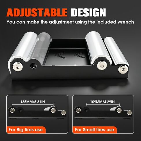 Motorcycle Wheel Cleaning Stand,Universal Adjustable Wheel Roller Stand for Motorcycles Dirt Bikes like Ninja 400/YZF R3/GSXR Tire Cleaning & Chain Maintenance (Weight < 700 LBS & Tire Width <250 mm) in Kuwait