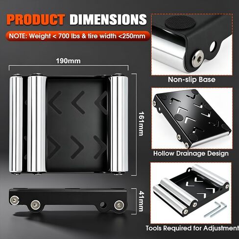Motorcycle Wheel Cleaning Stand,Universal Adjustable Wheel Roller Stand for Motorcycles Dirt Bikes like Ninja 400/YZF R3/GSXR Tire Cleaning & Chain Maintenance (Weight < 700 LBS & Tire Width <250 mm) in Kuwait