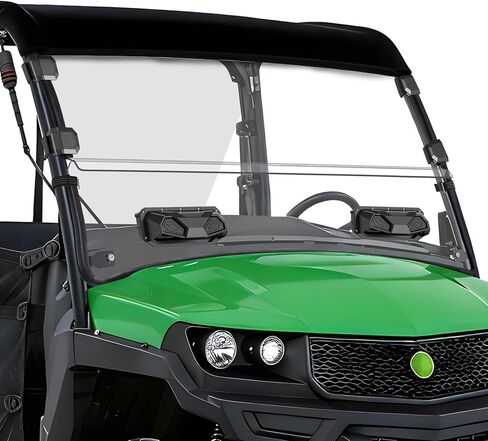 StarknightMT Vented Full Windshield Compatible with 2018+ Gator XUV 835E 835M 865E 865M, 2‑in‑1 Farm & Ranch Front Window Scratch‑Resistant Hard Coated PC Clear Heavy‑Duty Windscreen Parts in Kuwait