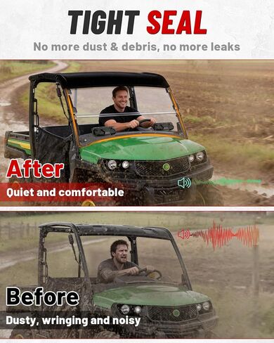 StarknightMT Vented Full Windshield Compatible with 2018+ Gator XUV 835E 835M 865E 865M, 2‑in‑1 Farm & Ranch Front Window Scratch‑Resistant Hard Coated PC Clear Heavy‑Duty Windscreen Parts in Kuwait