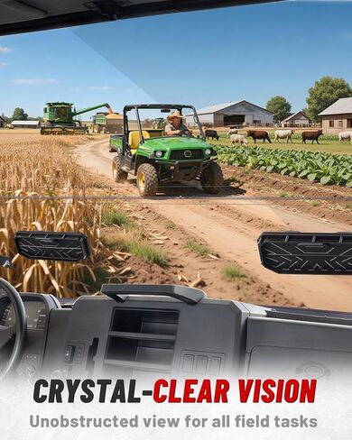 StarknightMT Vented Full Windshield Compatible with 2018+ Gator XUV 835E 835M 865E 865M, 2‑in‑1 Farm & Ranch Front Window Scratch‑Resistant Hard Coated PC Clear Heavy‑Duty Windscreen Parts in Kuwait