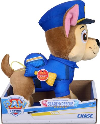 Paw Patrol: Search and Rescue Chase, Plush Toy with Flashlight Accessory, Preschool Toys, Kids Toys for Boys & Girls, Ages 3 and Up, 10" in Kuwait