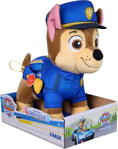 Paw Patrol: Search and Rescue Chase, Plush Toy with Flashlight Accessory, Preschool Toys, Kids Toys for Boys & Girls, Ages 3 and Up, 10" in Kuwait