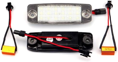 LED License Plate Light Assembly for 2011-2014 Hyundai Sonata i40 i45, 6000K Xenon White 18SMD Error Free Rear Tag Lights Kit OEM Replacement in Saudi Arabia
