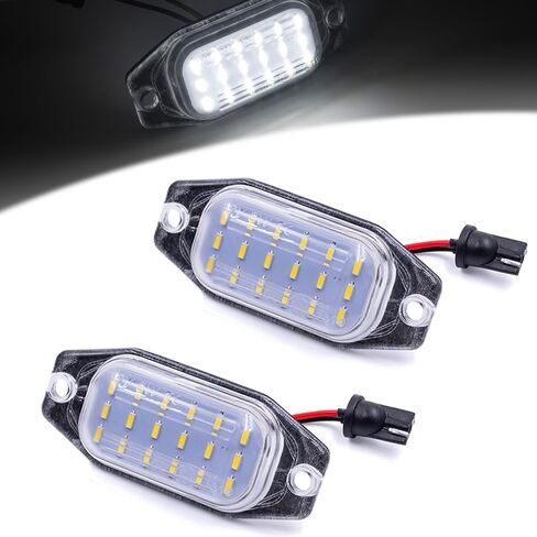 LED License Plate Light Assembly Compatible with Toyota FJ Cruiser 2007-2014 & FJ80 Land Cruiser 1991-1997, OEM Replacement 6000K Xenon White Error Free Led Tag Lights Kit in Saudi Arabia