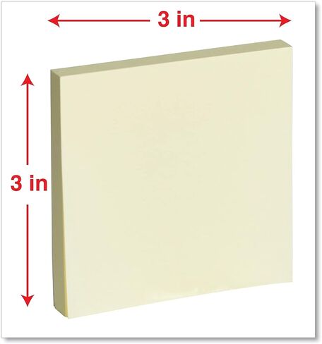 Universal UNV35693 3 in. x 3 in. Self-Stick Note Pads - Yellow (24/Pack) in Kuwait