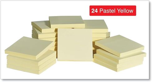 Universal UNV35693 3 in. x 3 in. Self-Stick Note Pads - Yellow (24/Pack) in Kuwait