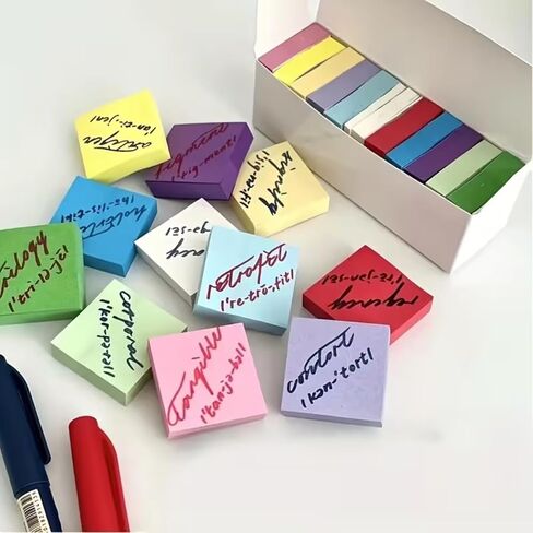 1100 Sheets of Multi-Color Square Sticky Notes, 1.5x1.5 inches self-Adhesive memo Pads, Suitable for Quick Messages and Reminders. Available in 11 Colors, Ideal for Office and Home Diaries. in Kuwait