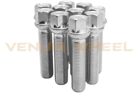 10 Pc Zinc (Rust Resistant) 12x1.5 Ball Seat Lug Bolts 60 mm Extended Shank Length Which is Compatible with Mercedes Benz W/Factory Wheels Chasis W123 W124 W201 W202 W203 W208 W209 W210 R107 in Saudi Arabia