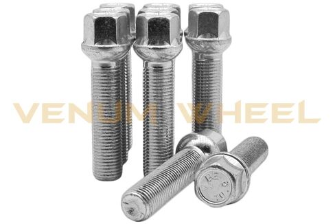10 Pc Zinc (Rust Resistant) 12x1.5 Ball Seat Lug Bolts 60 mm Extended Shank Length Which is Compatible with Mercedes Benz W/Factory Wheels Chasis W123 W124 W201 W202 W203 W208 W209 W210 R107 in Saudi Arabia