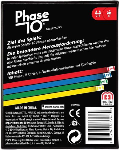 Mattel Games Fpw38 Phase 10 Card Game, Multicolour, Medium in Kuwait