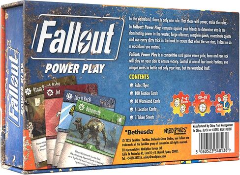 Fallout: Power Play - Competitive Faction Card Game of Strategy, Alliances & Betrayal, Ages 14+, 2-4 Players, Brotherhood of Steel, Enclave, Raiders & Super Mutants, 30-45 Minute Playtime in Kuwait