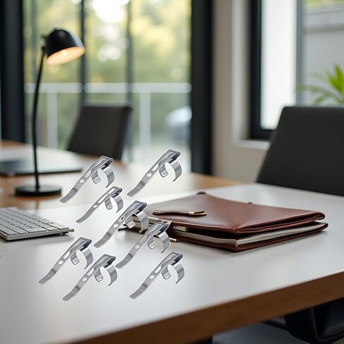 20 Pcs Silver Metal Pen Clips Snap in Pen Clip for Shirt Pocket, Slide On Pencil Holder Clip Hangable Portable Pen Holder for Clipboard, Notebook, School, Pencil Holders in Saudi Arabia